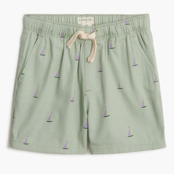 Crewcuts J.Crew Chino Dock Short Baby Boys 18-24M Light Mint Sailboat Drawstring - Picture 1 of 7